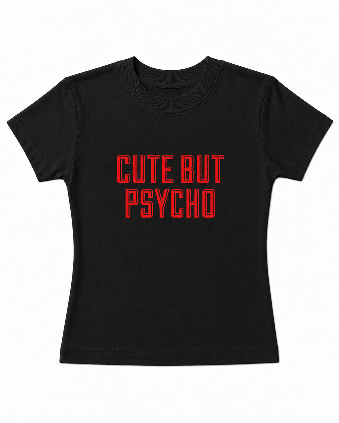 Cute But Psycho Baby Tee | Black