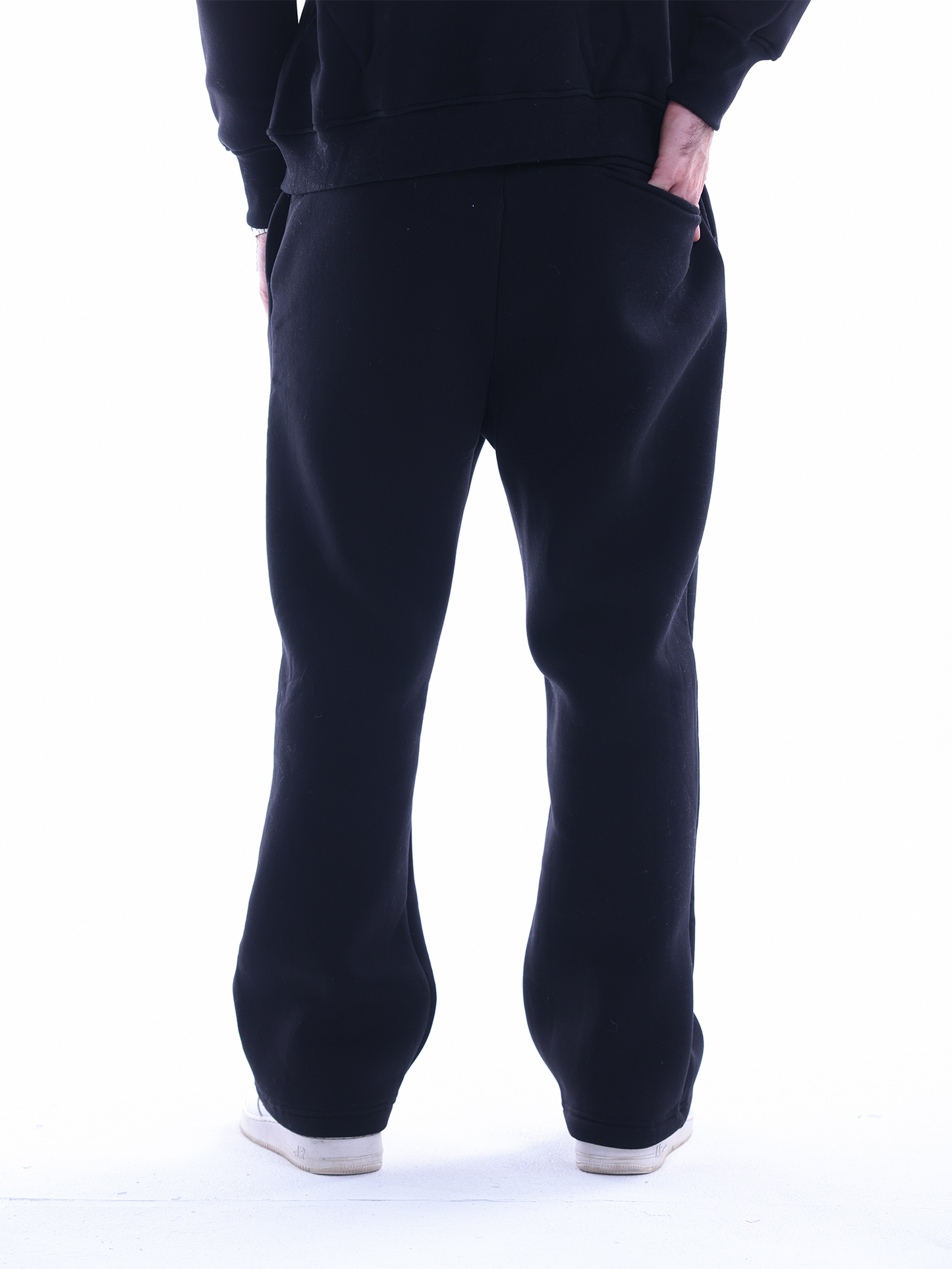 Embroidered Wide Leg Pants | Black