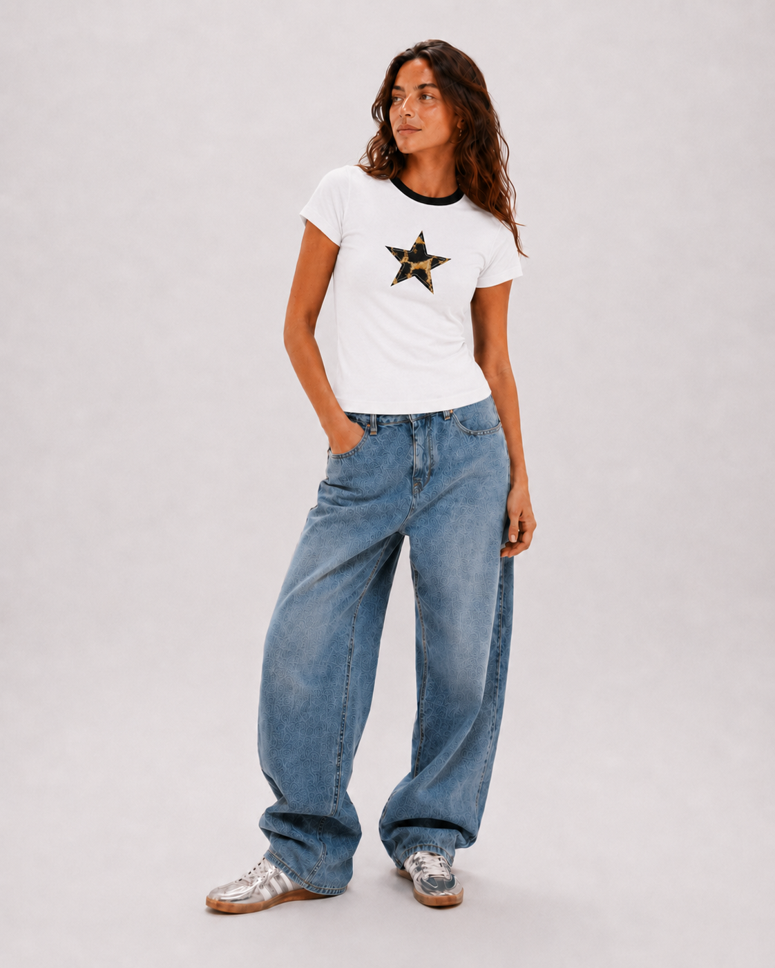 Tiger Star Baby Tee – White alternate product view 3