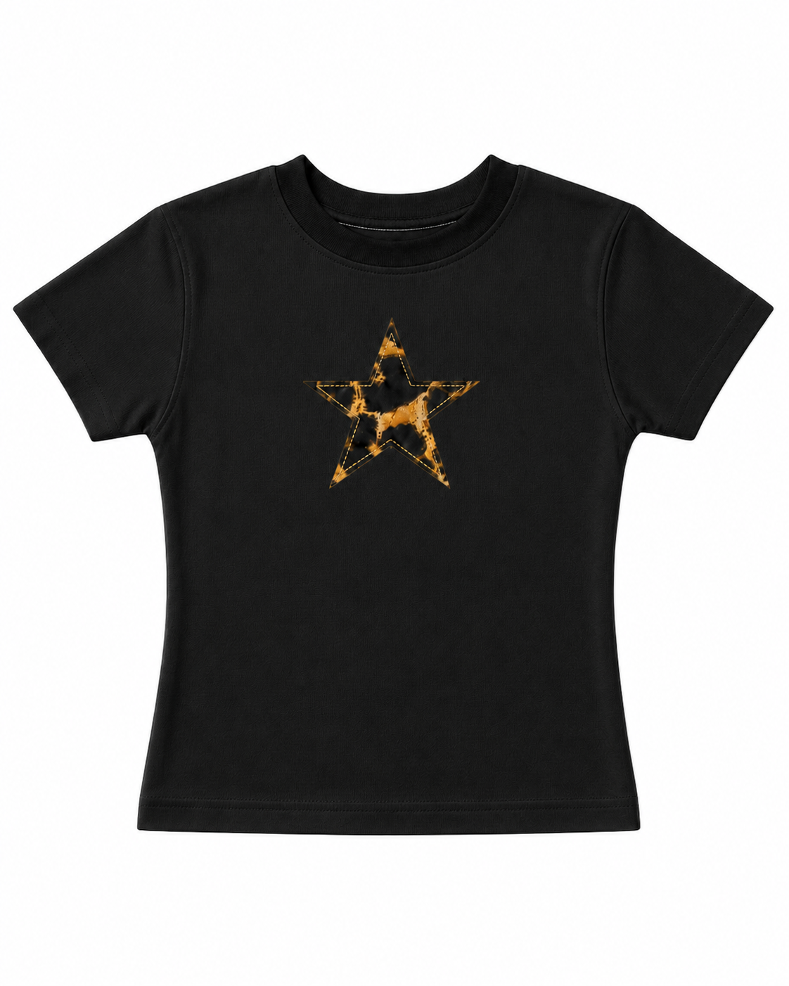 Tiger Star Baby Tee – Black product view