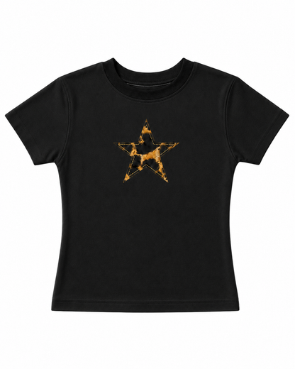 Tiger Star Baby Tee – Black product view