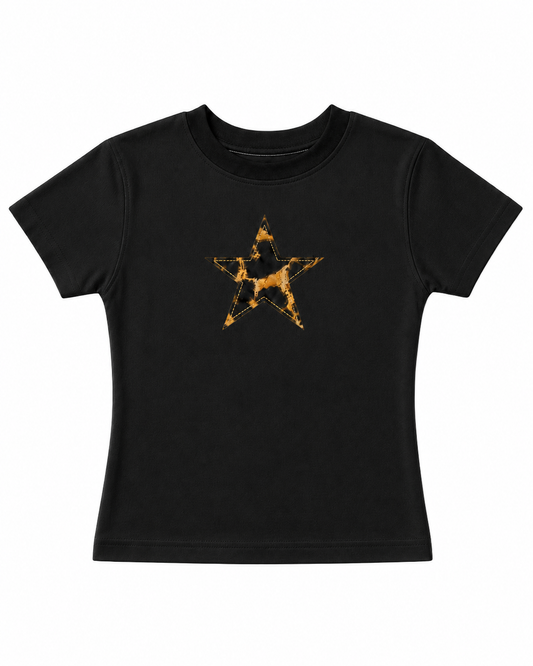 Tiger Star Baby Tee | Black