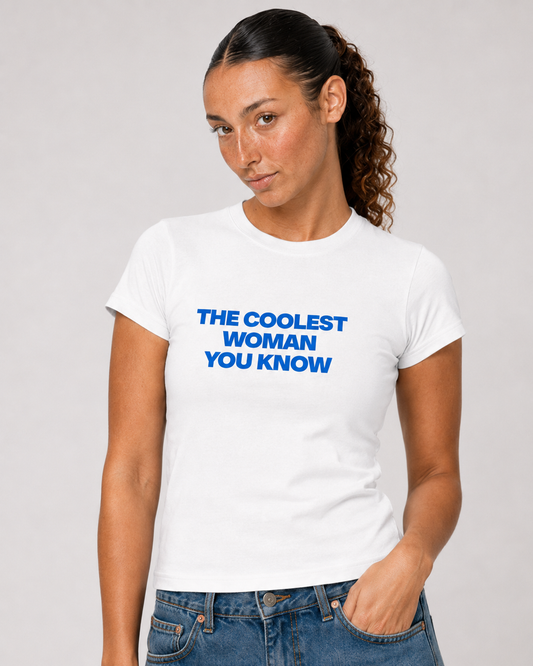 The Coolest Women Baby Tee | White