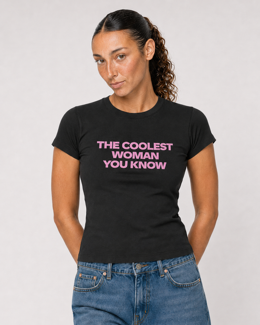 The Coolest Women Baby Tee | Black