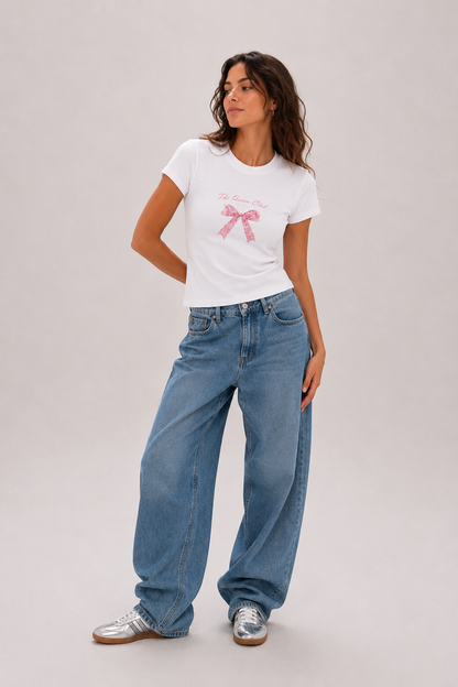 The Queen Club Baby Tee – White alternate product view 3