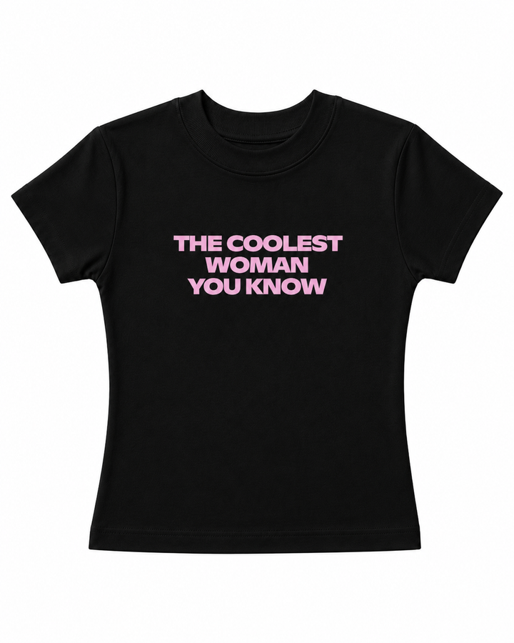 The Coolest Women Baby Tee – Black product view
