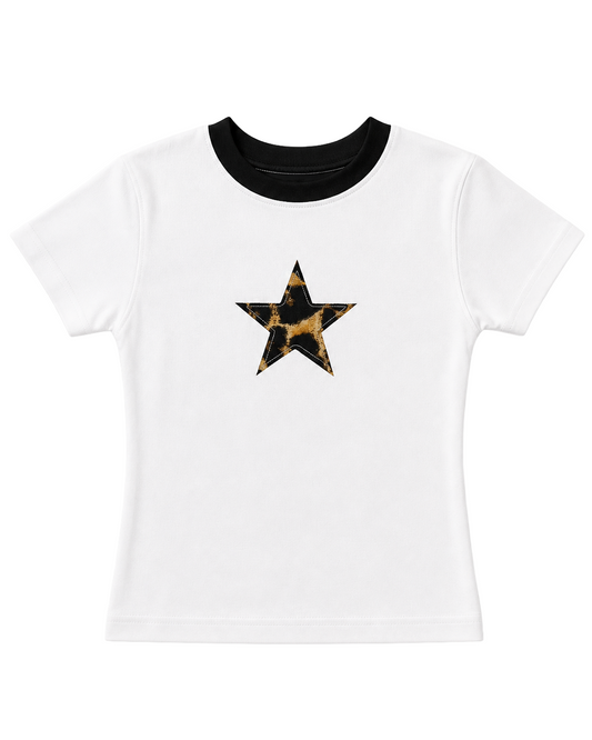 Tiger Star Baby Tee | White