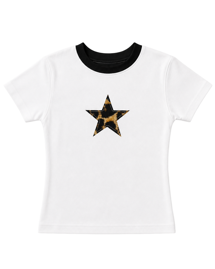 Tiger Star Baby Tee – White product view